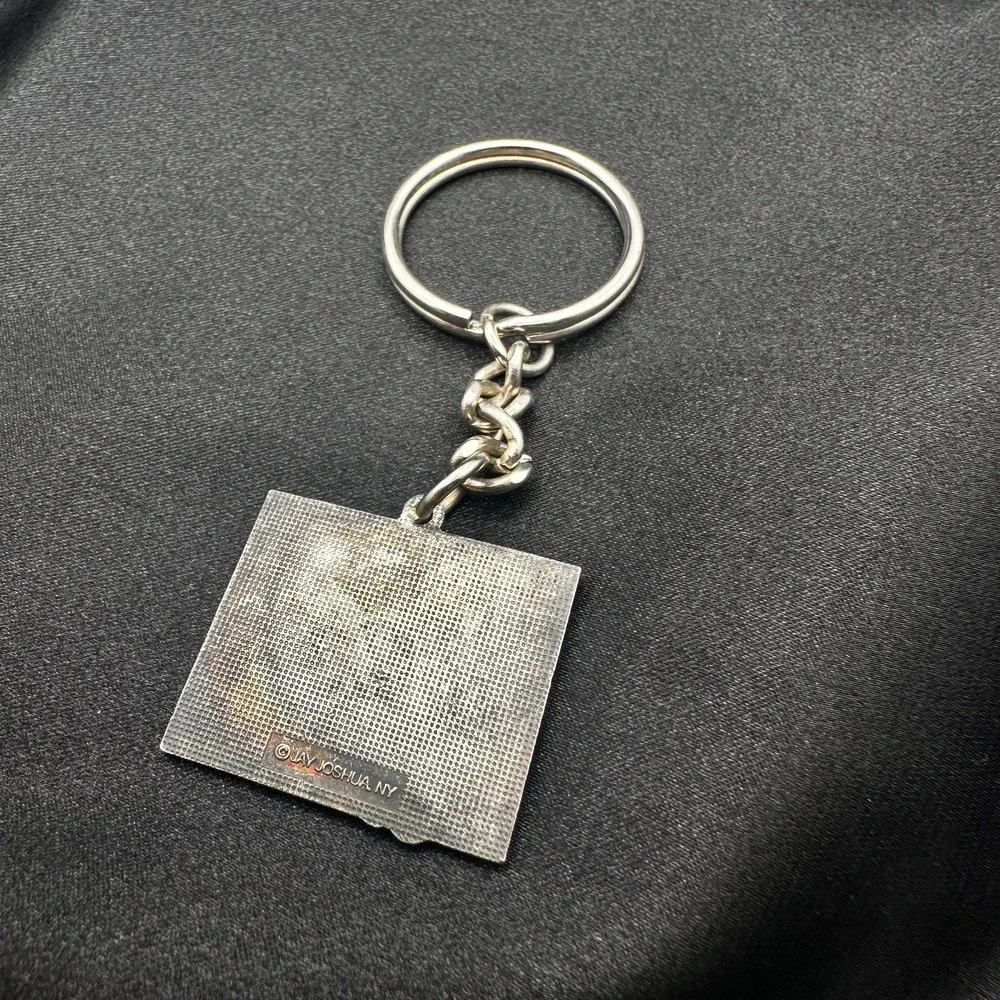 Vintage 80s Times So New York City Keychain 42nd St Yellow Taxi Souvenir Jewelry